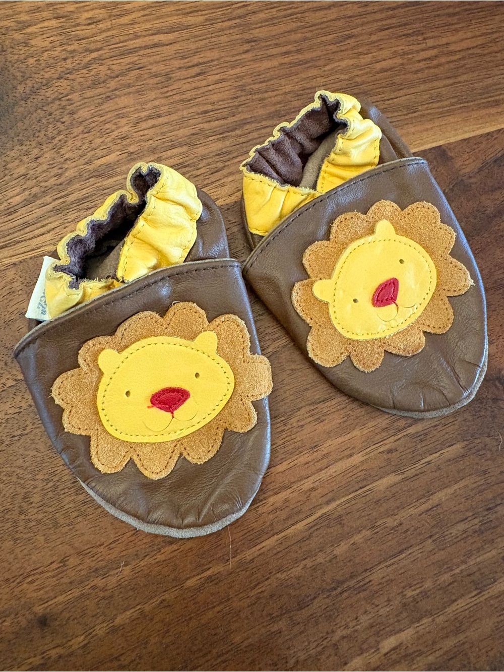 Robeez Brown & Yellow Lion Head Baby Shoes 6-12M